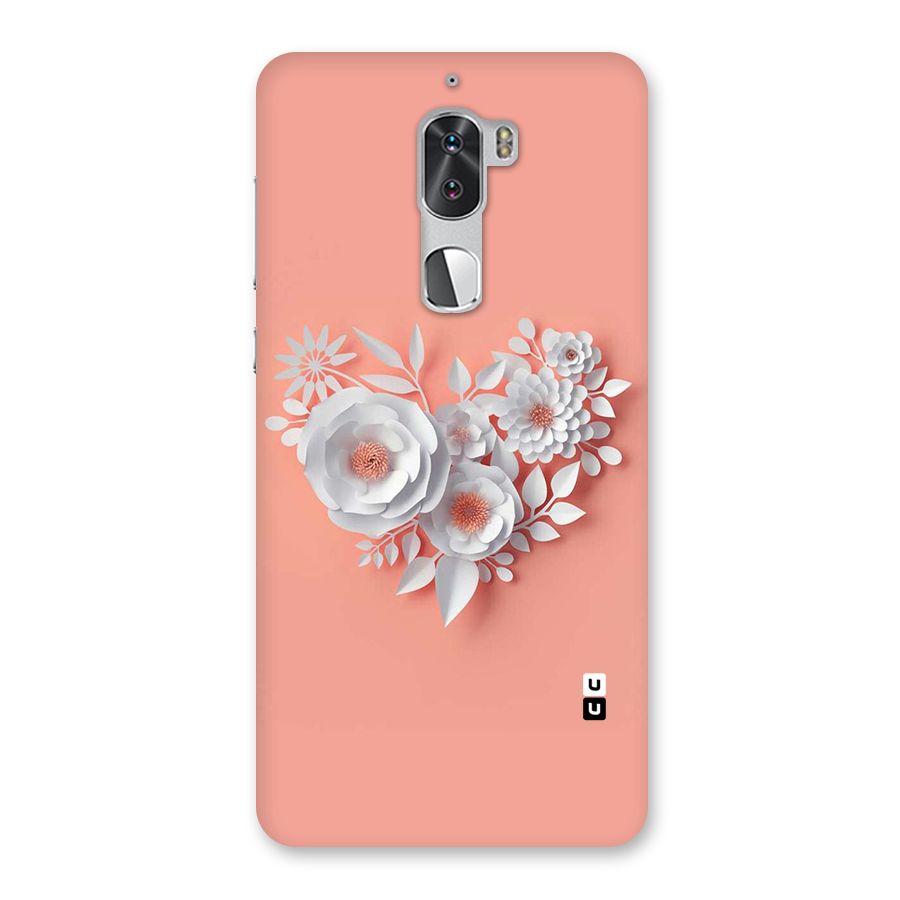 White Paper Flower Back Case for Coolpad Cool 1