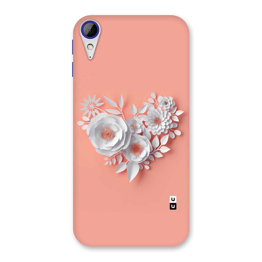 White Paper Flower Back Case for Desire 830