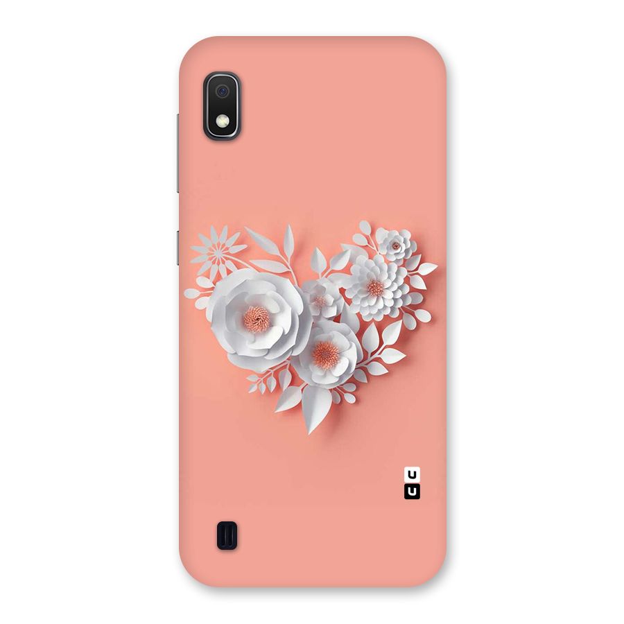 White Paper Flower Back Case for Galaxy A10