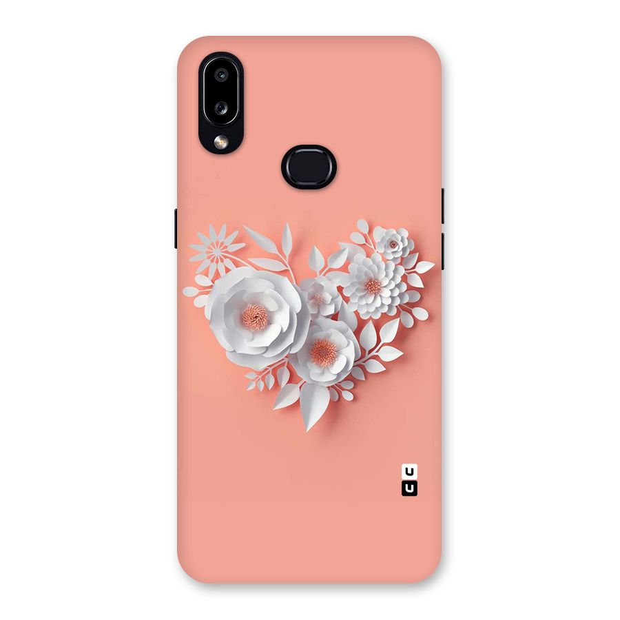 White Paper Flower Back Case for Galaxy A10s