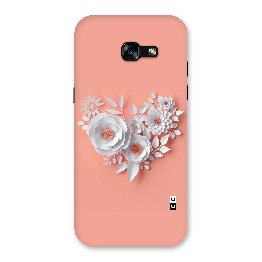 White Paper Flower Back Case for Galaxy A5 2017