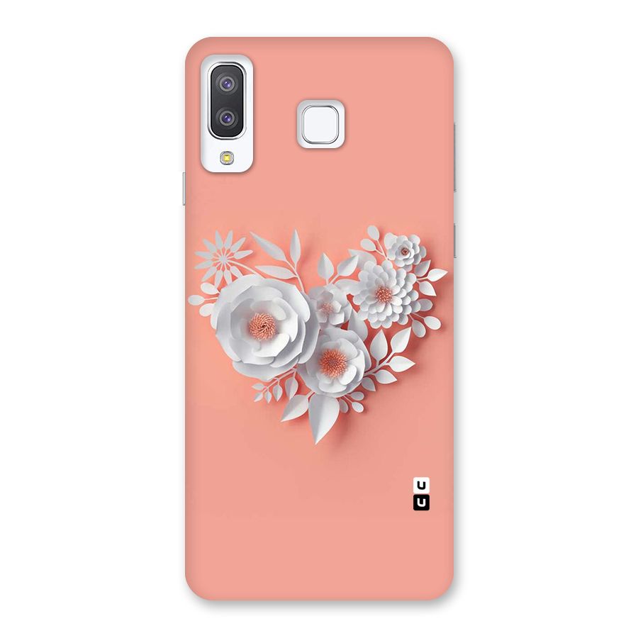 White Paper Flower Back Case for Galaxy A8 Star