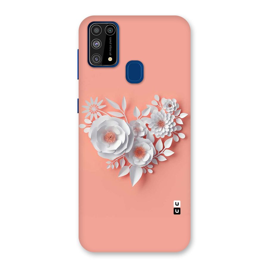 White Paper Flower Back Case for Galaxy F41