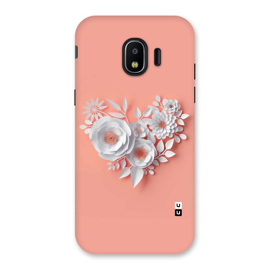 White Paper Flower Back Case for Galaxy J2 Pro 2018