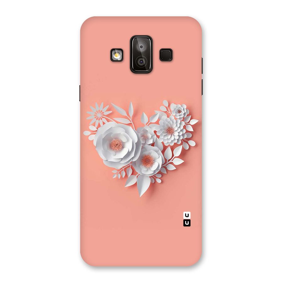 White Paper Flower Back Case for Galaxy J7 Duo