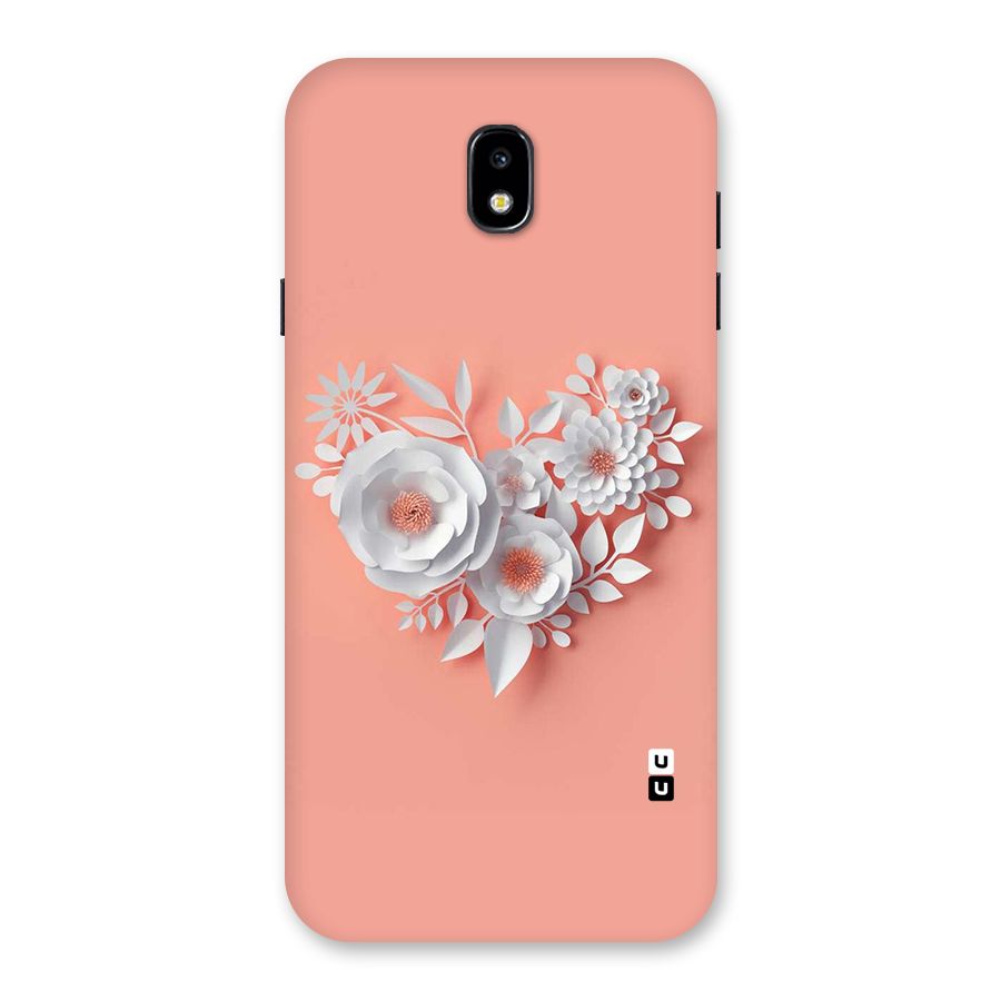 White Paper Flower Back Case for Galaxy J7 Pro