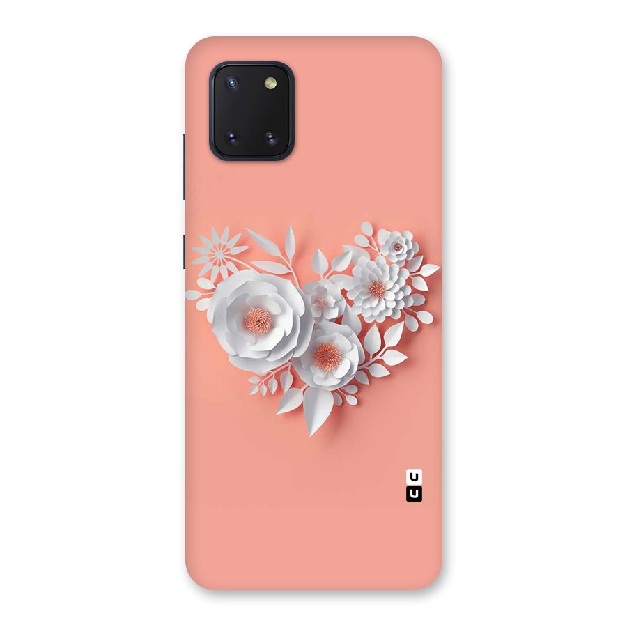 White Paper Flower Back Case for Galaxy Note 10 Lite