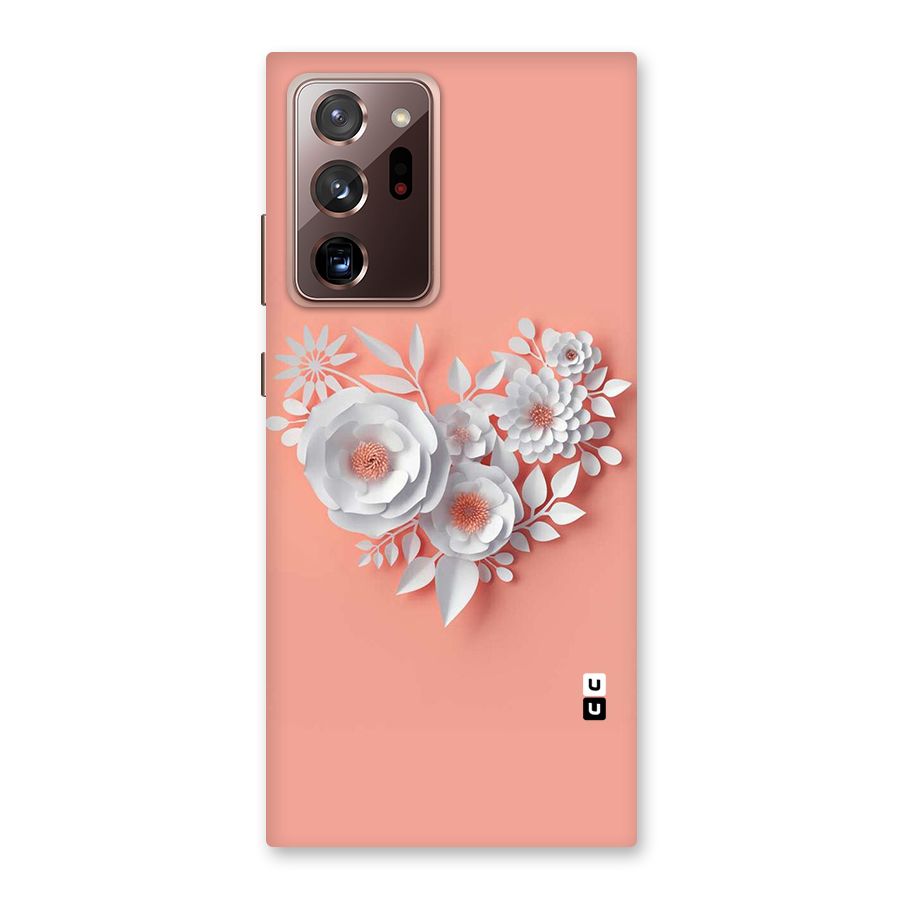 White Paper Flower Back Case for Galaxy Note 20 Ultra