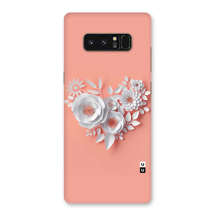 White Paper Flower Back Case for Galaxy Note 8
