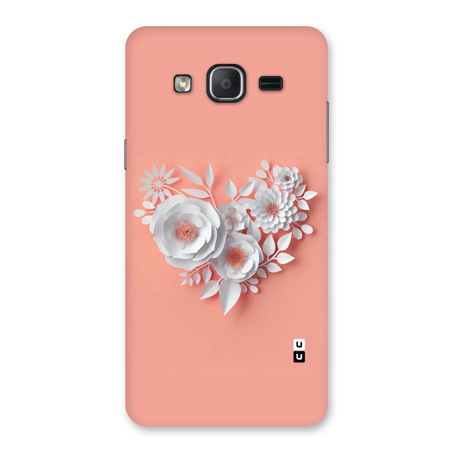 White Paper Flower Back Case for Galaxy On7 2015