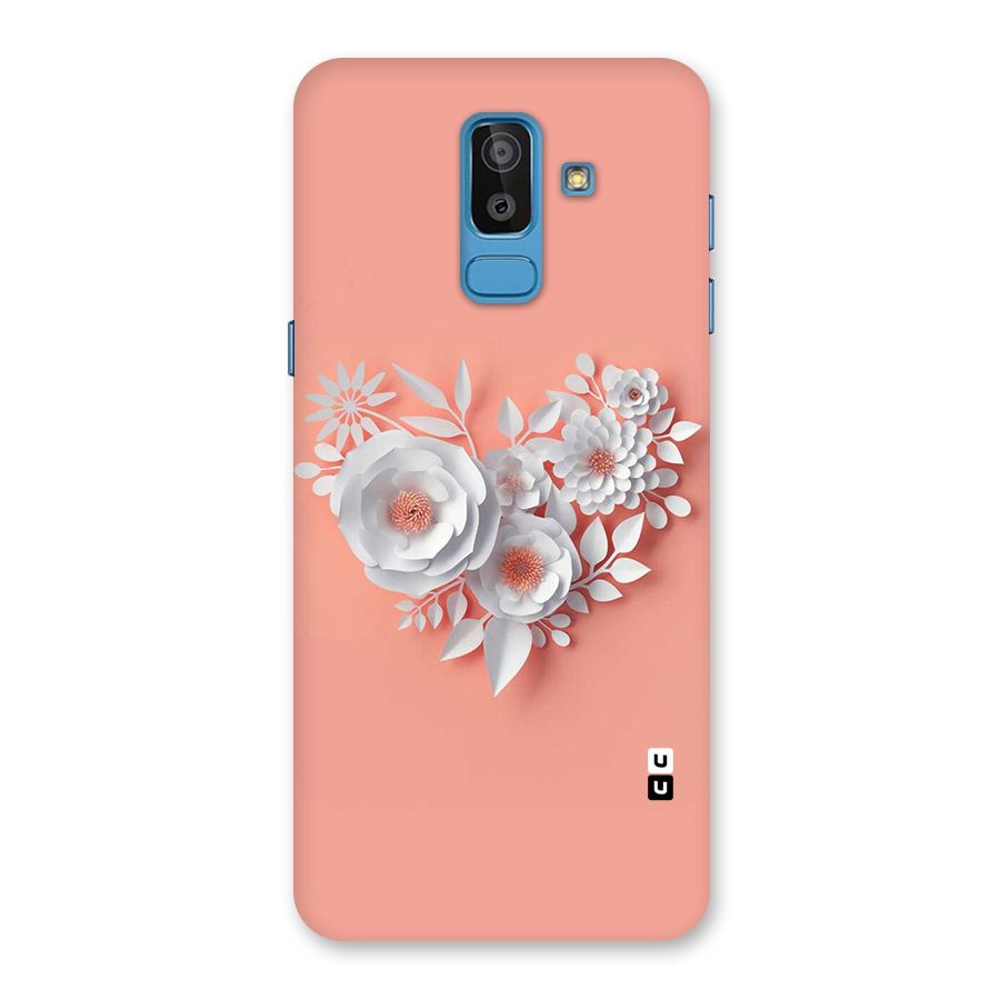 White Paper Flower Back Case for Galaxy On8 (2018)