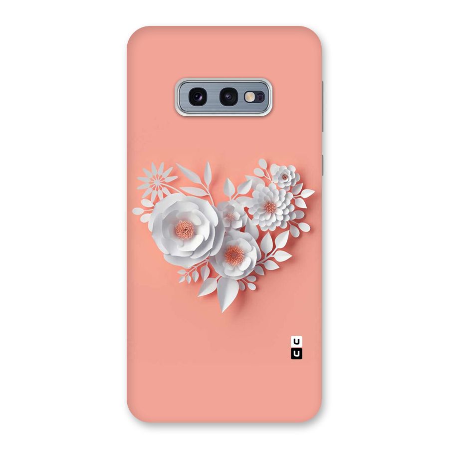 White Paper Flower Back Case for Galaxy S10e