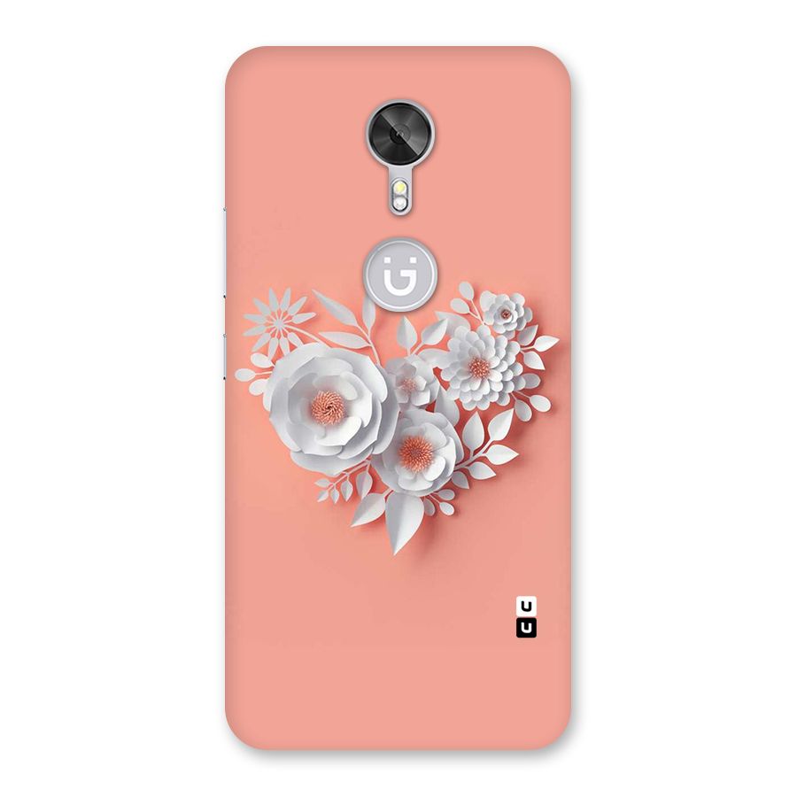 White Paper Flower Back Case for Gionee A1