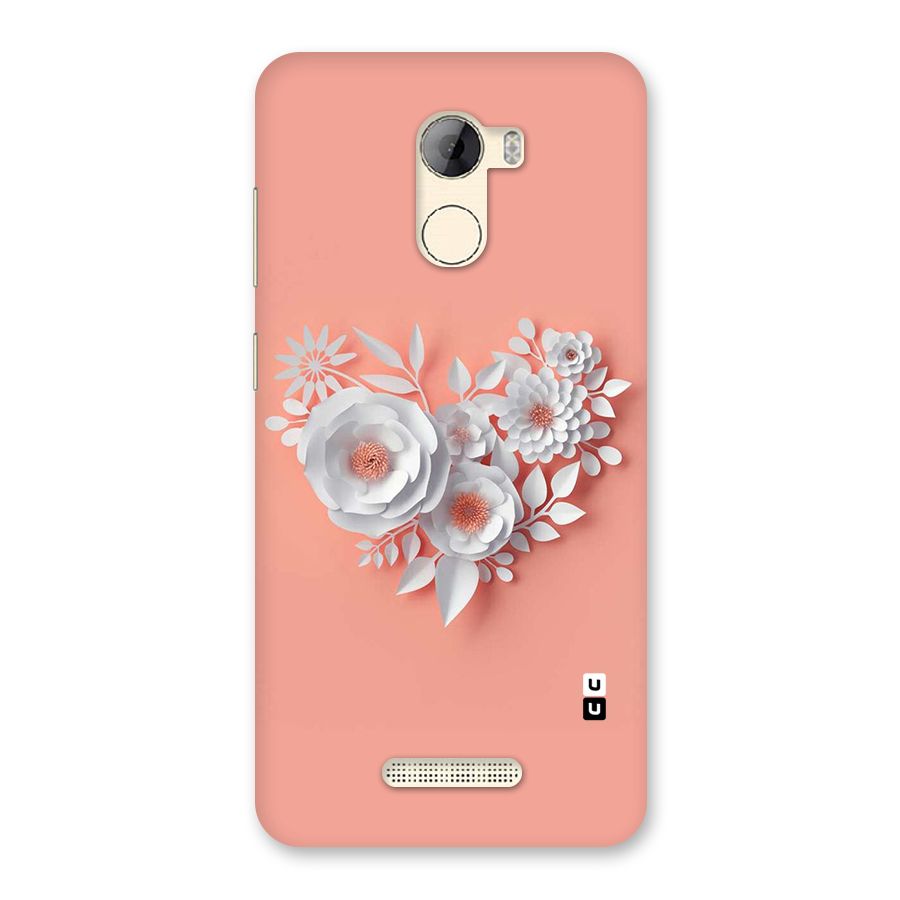 White Paper Flower Back Case for Gionee A1 LIte