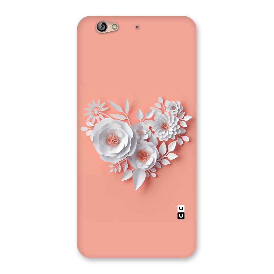 White Paper Flower Back Case for Gionee S6