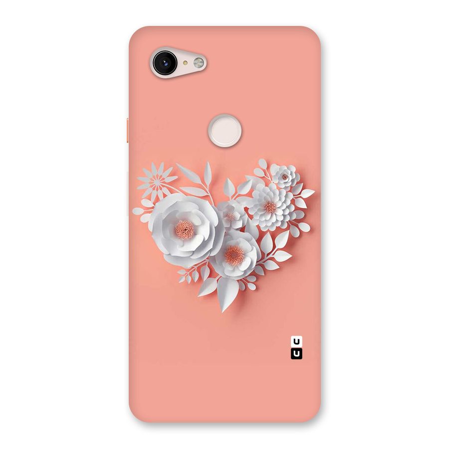 White Paper Flower Back Case for Google Pixel 3 XL