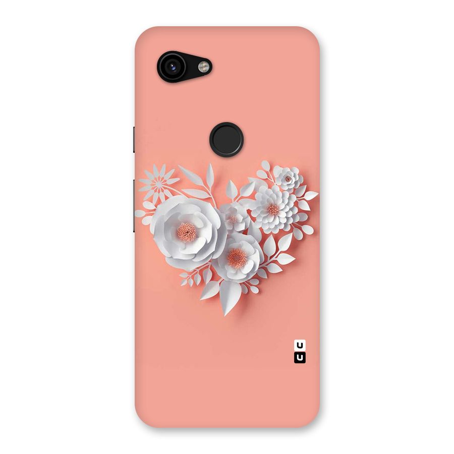 White Paper Flower Back Case for Google Pixel 3a