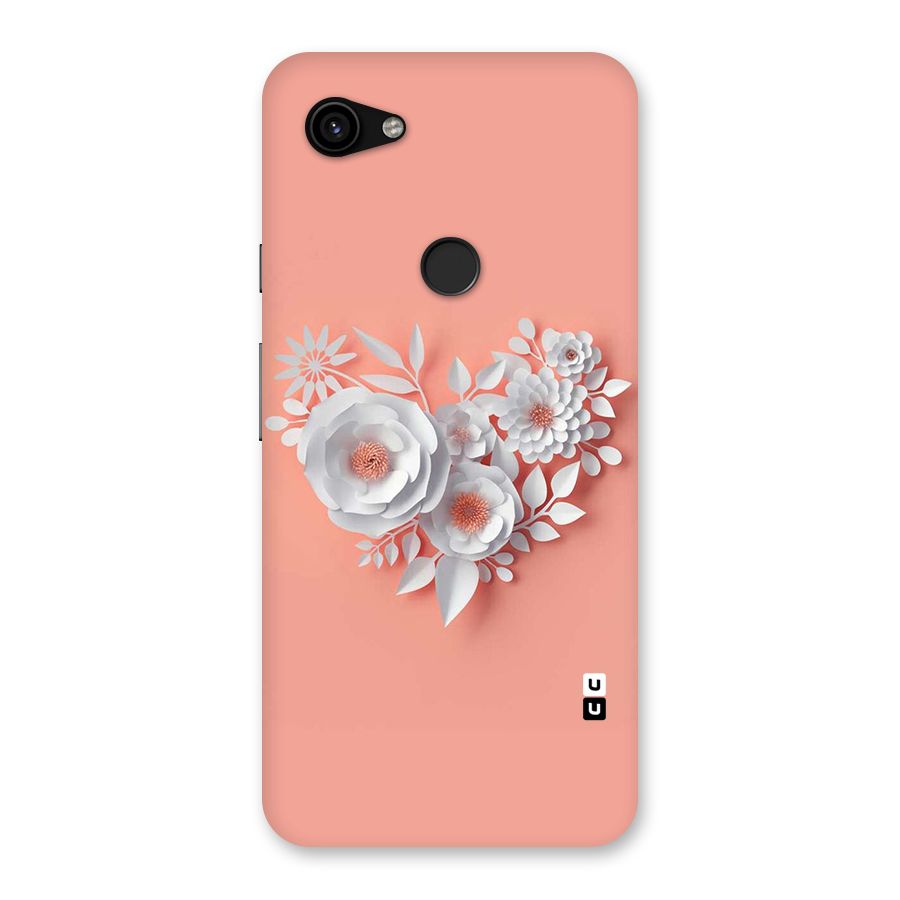 White Paper Flower Back Case for Google Pixel 3a XL