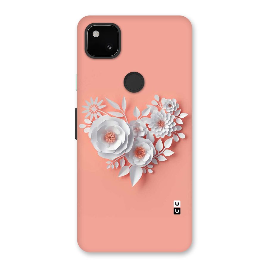 White Paper Flower Back Case for Google Pixel 4a