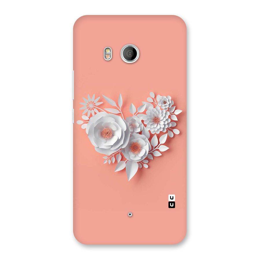 White Paper Flower Back Case for HTC U11