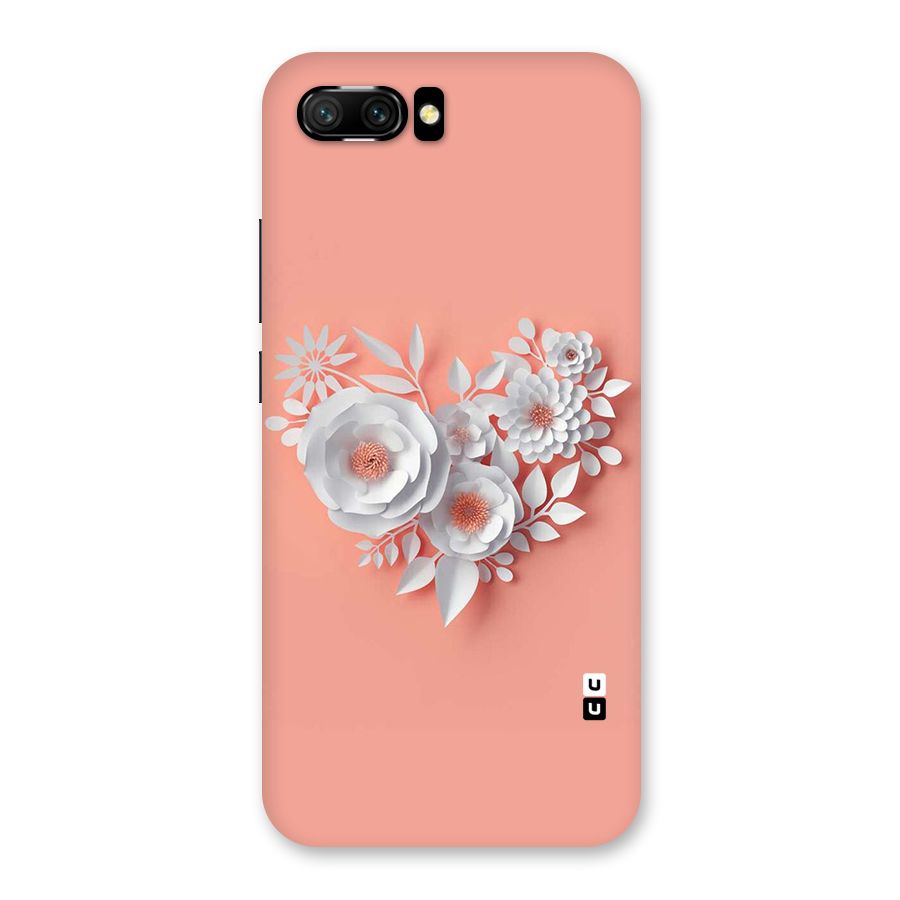 White Paper Flower Back Case for Honor 10