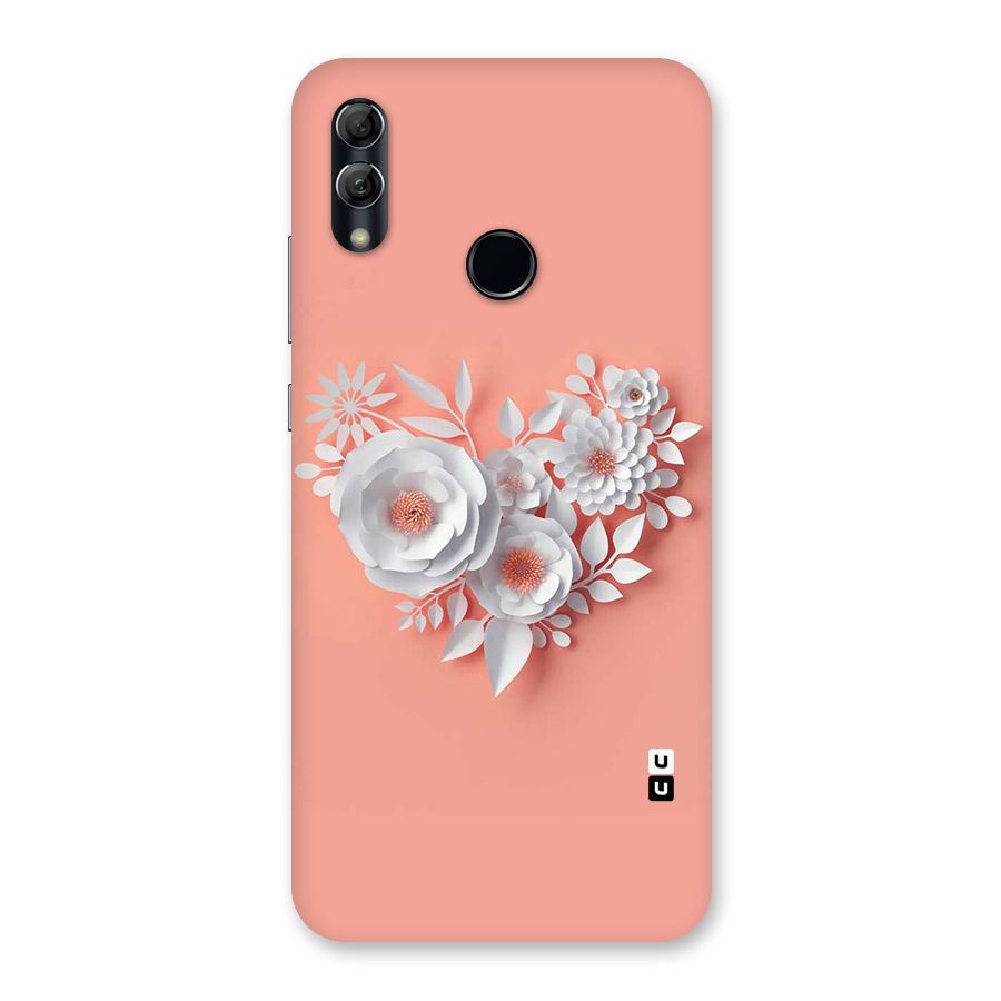 White Paper Flower Back Case for Honor 10 Lite