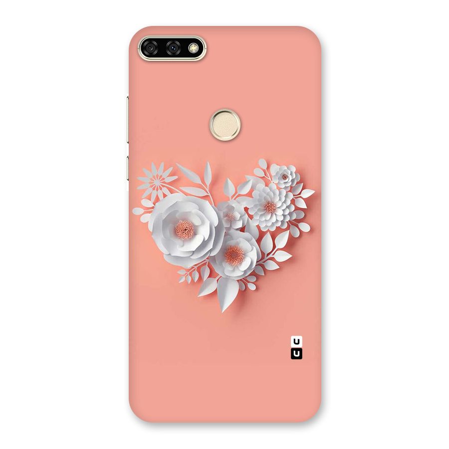 White Paper Flower Back Case for Honor 7A