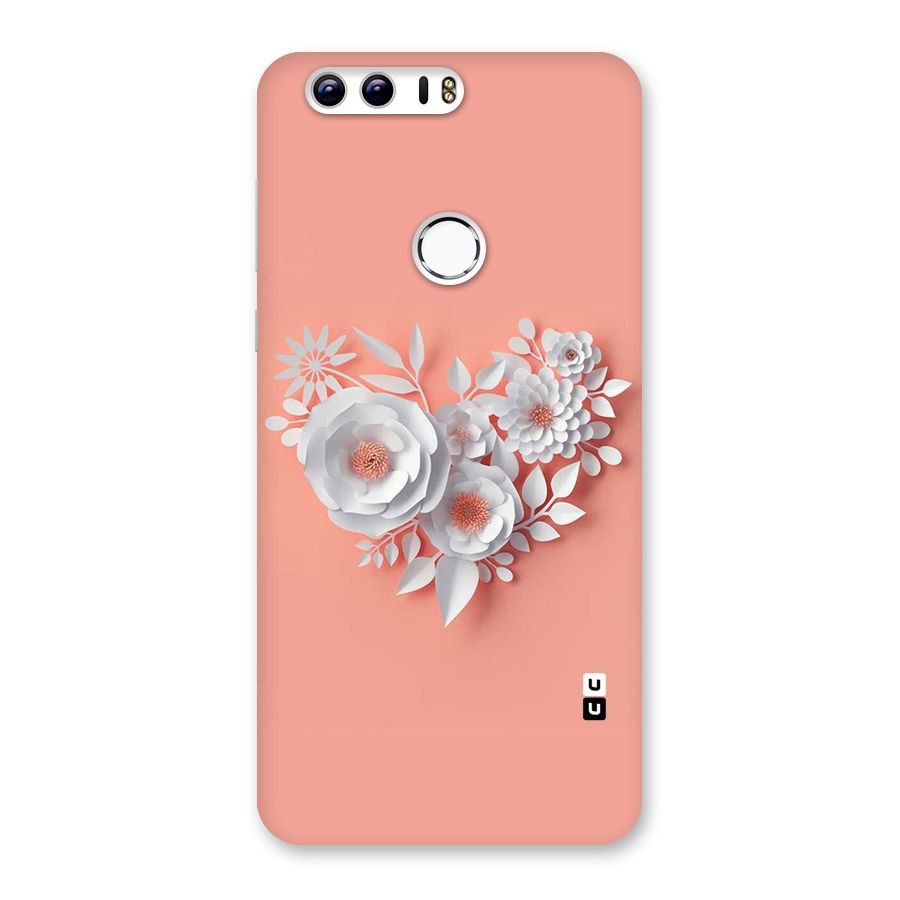 White Paper Flower Back Case for Honor 8