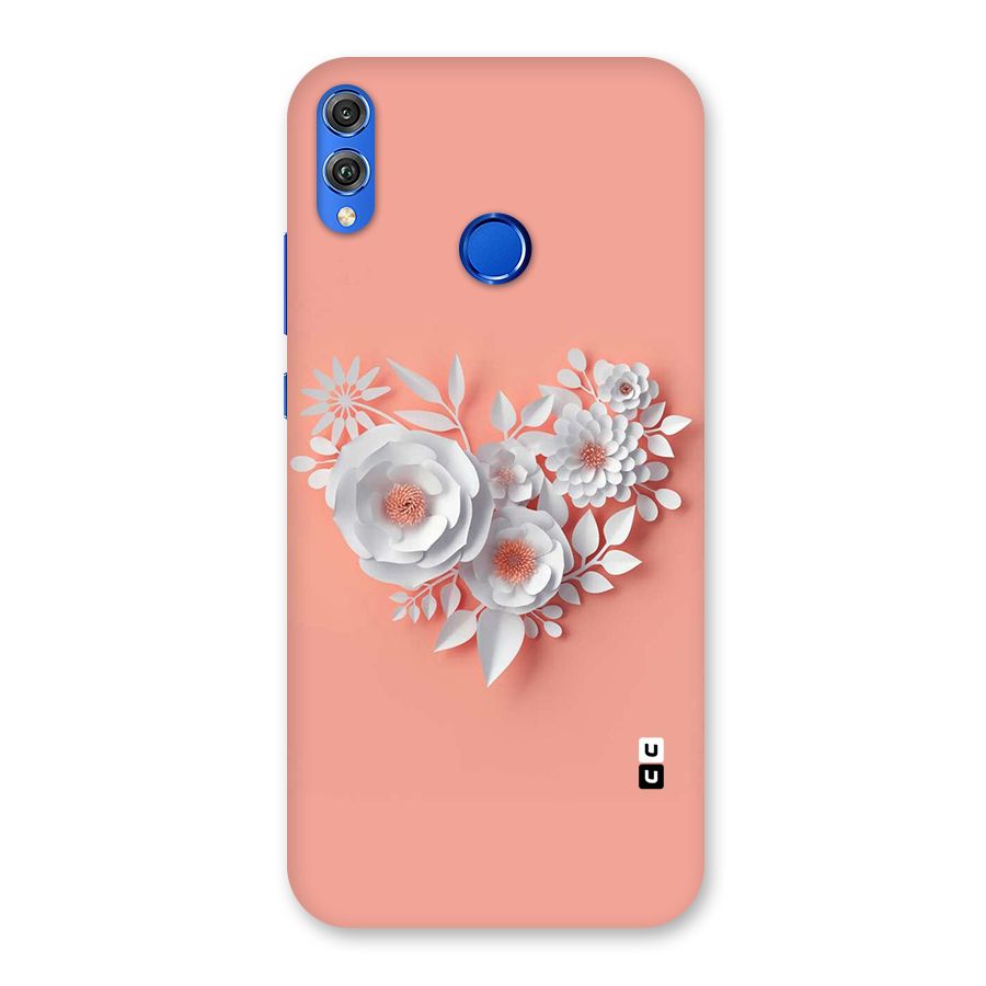 White Paper Flower Back Case for Honor 8X
