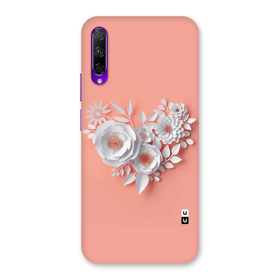 White Paper Flower Back Case for Honor 9X Pro