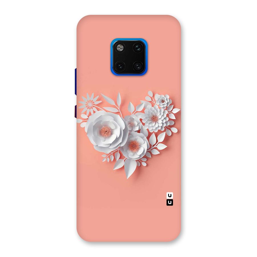 White Paper Flower Back Case for Huawei Mate 20 Pro