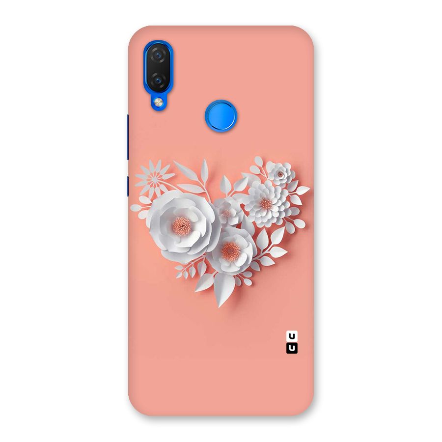 White Paper Flower Back Case for Huawei P Smart+