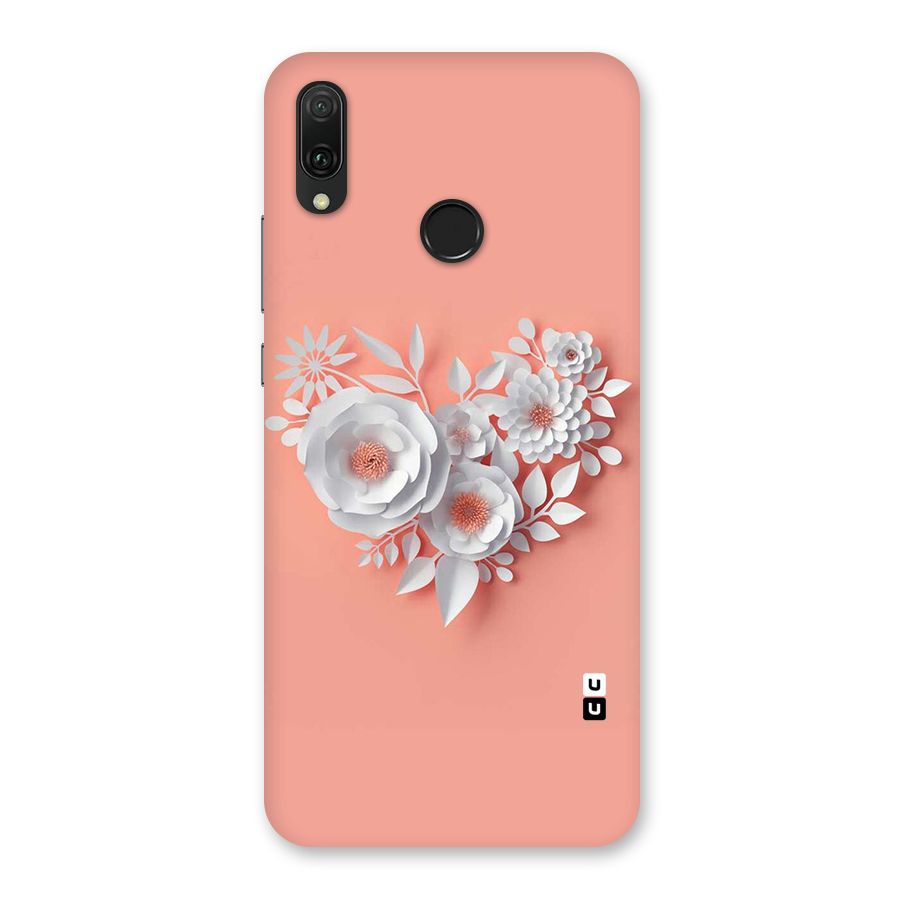 White Paper Flower Back Case for Huawei Y9 (2019)