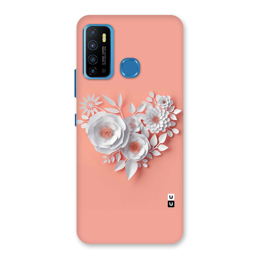 White Paper Flower Back Case for Infinix Hot 9