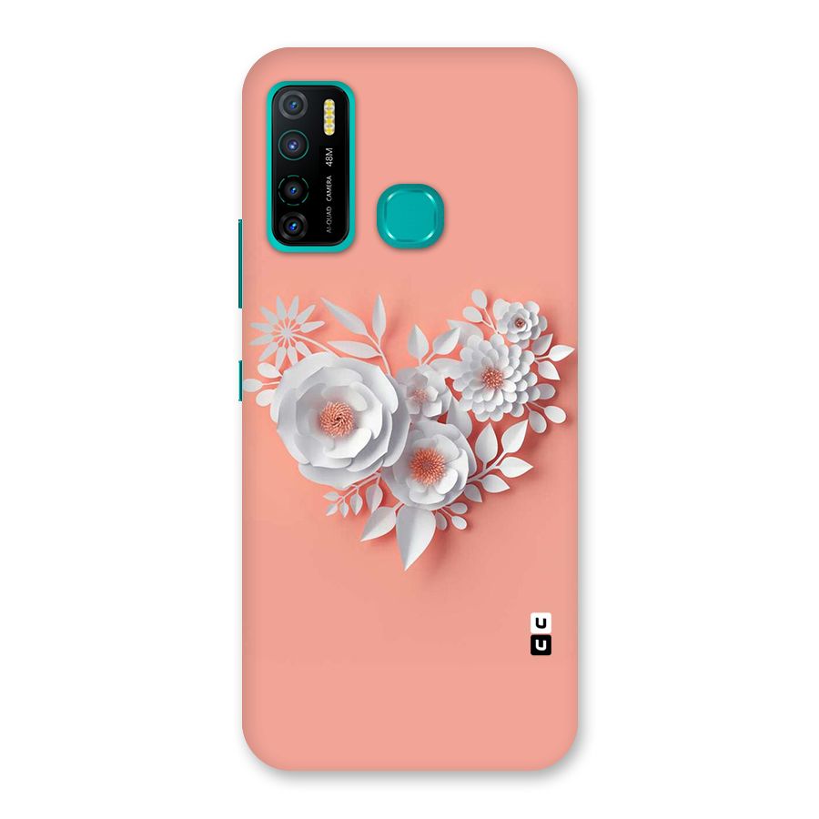 White Paper Flower Back Case for Infinix Hot 9 Pro