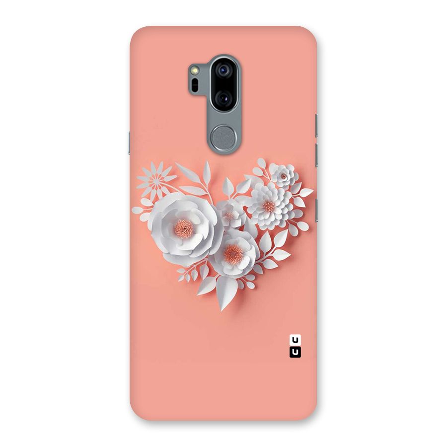 White Paper Flower Back Case for LG G7