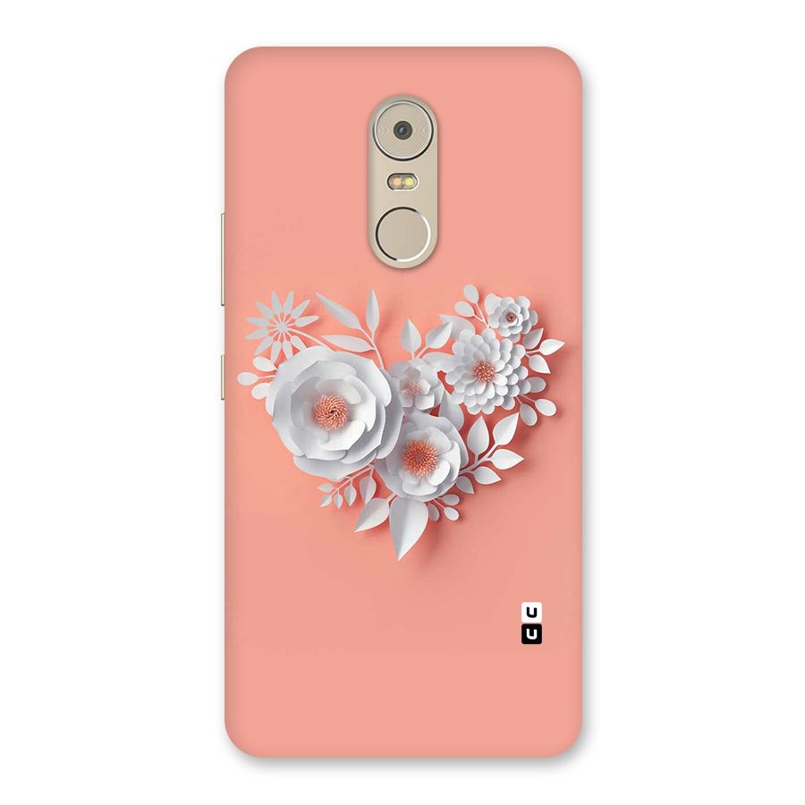 White Paper Flower Back Case for Lenovo K6 Note