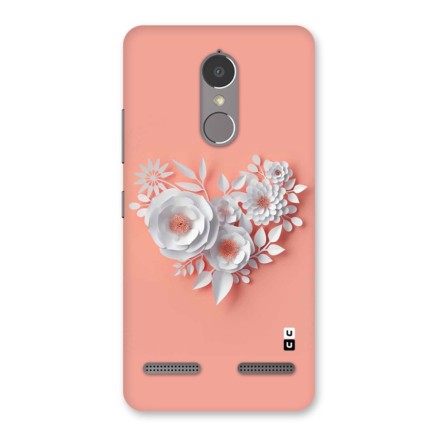 White Paper Flower Back Case for Lenovo K6 Power