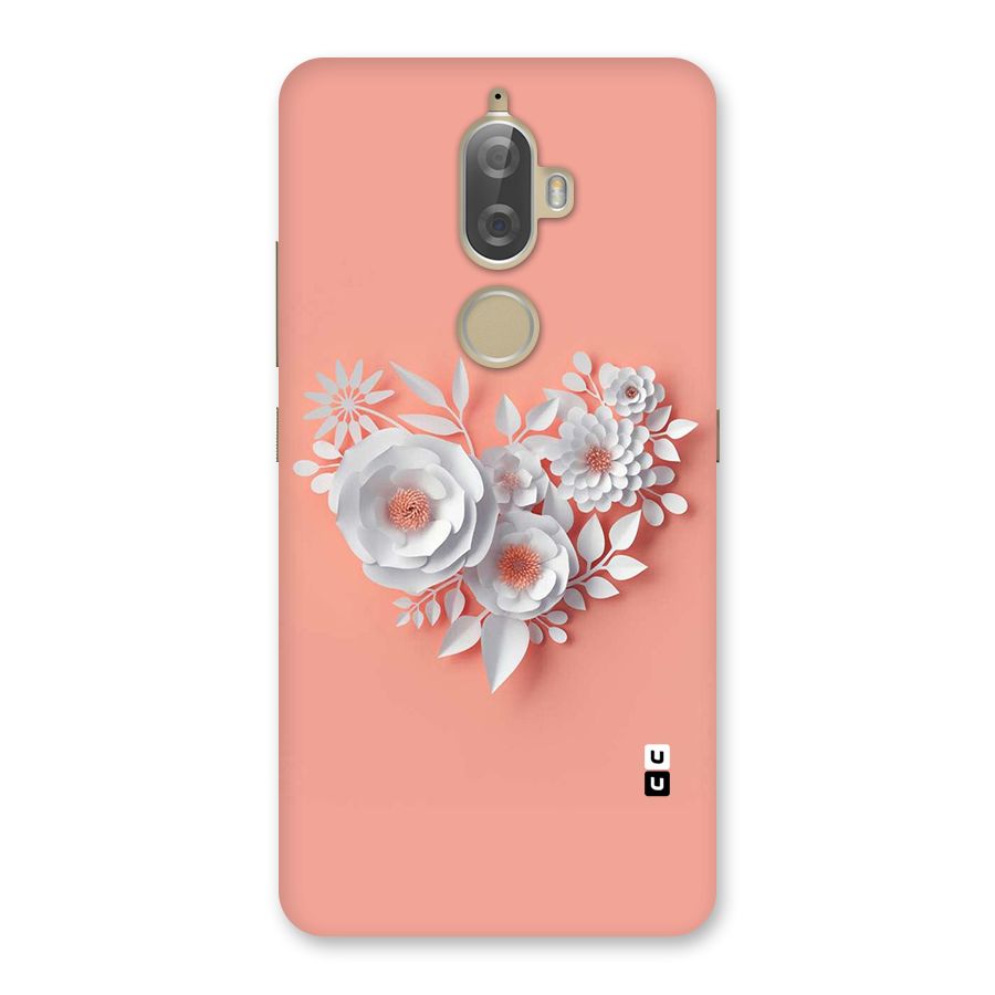White Paper Flower Back Case for Lenovo K8 Plus