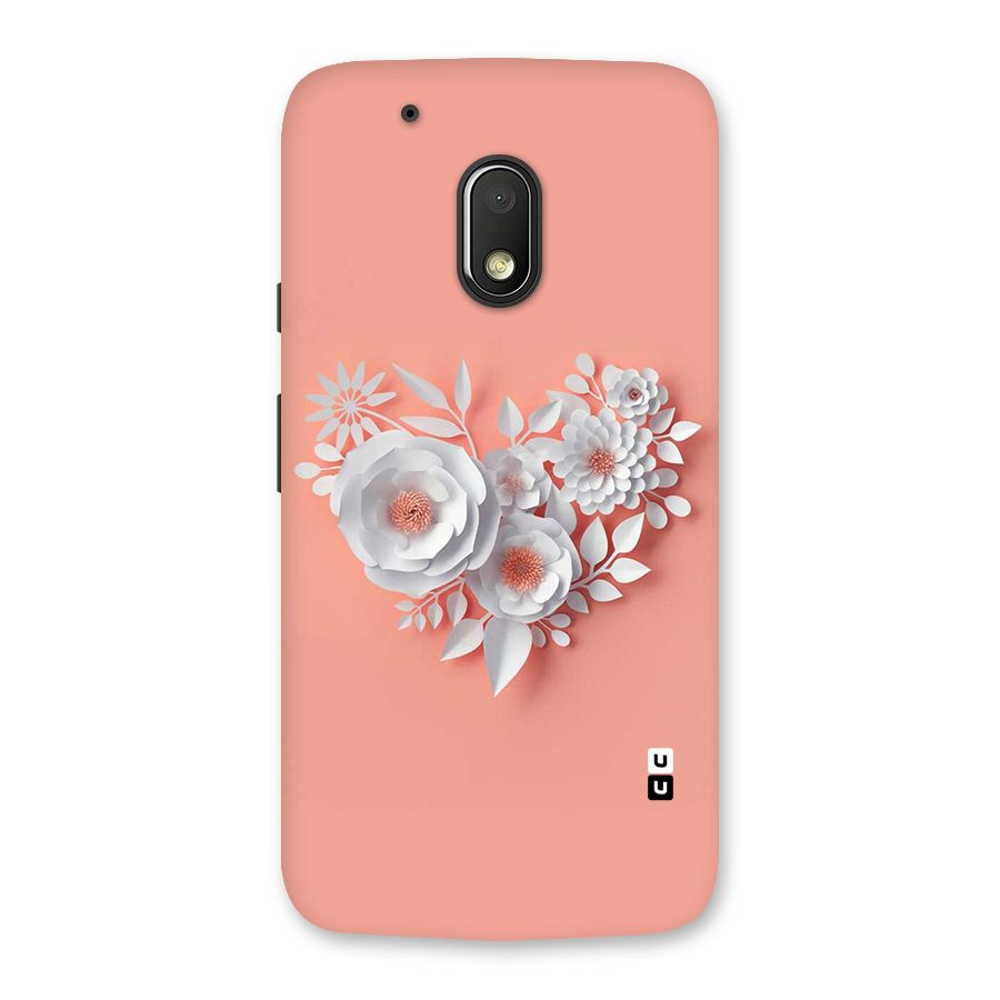 White Paper Flower Back Case for Moto G4 Play