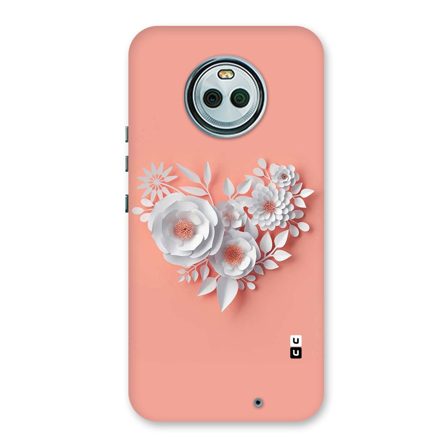 White Paper Flower Back Case for Moto X4
