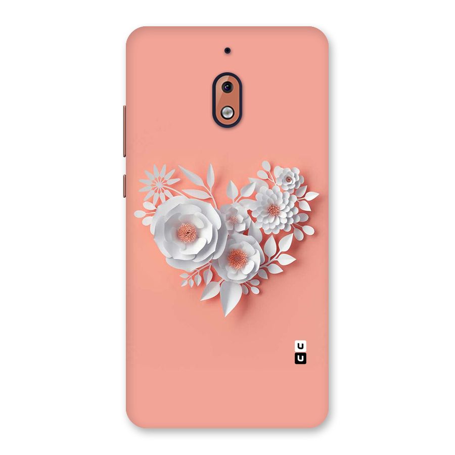 White Paper Flower Back Case for Nokia 2.1
