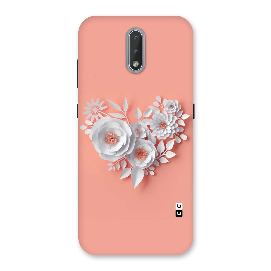 White Paper Flower Back Case for Nokia 2.3