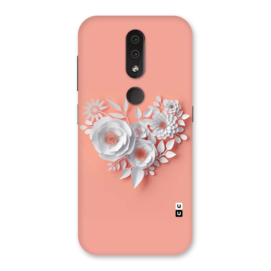 White Paper Flower Back Case for Nokia 4.2