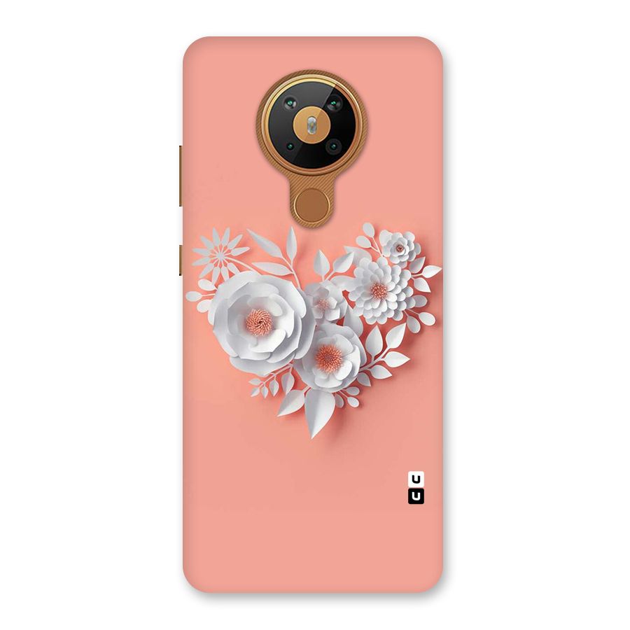 White Paper Flower Back Case for Nokia 5.3