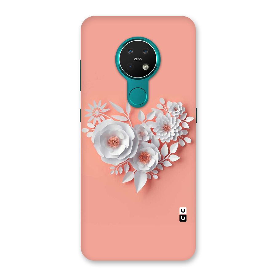 White Paper Flower Back Case for Nokia 7.2