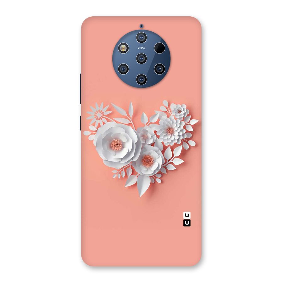 White Paper Flower Back Case for Nokia 9 PureView