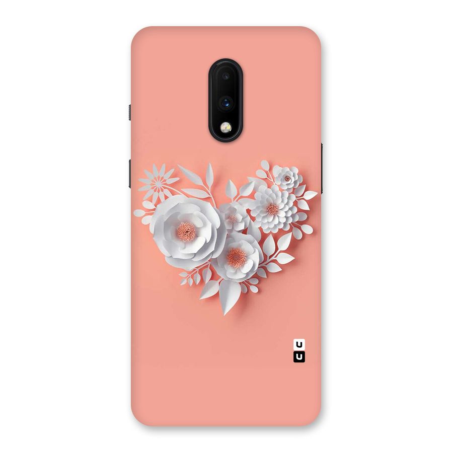 White Paper Flower Back Case for OnePlus 7