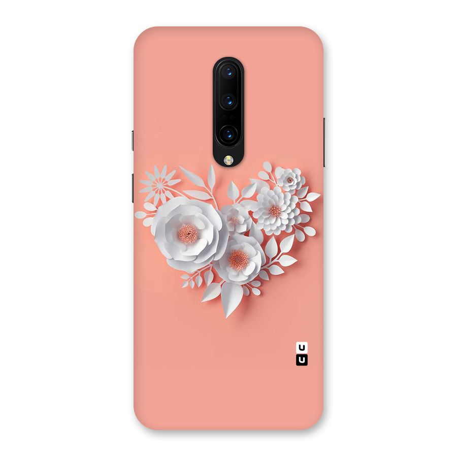 White Paper Flower Back Case for OnePlus 7 Pro