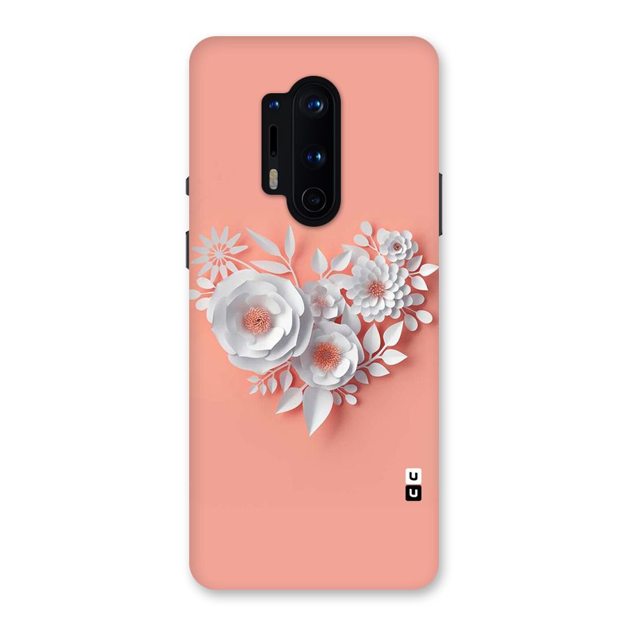 White Paper Flower Back Case for OnePlus 8 Pro